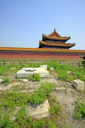 Chinese ancient architectural landscape in Eastern Royal Tombs of the Qing Dynasty Chinaのeditorial素材