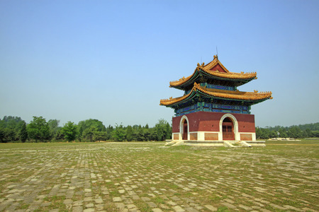 Chinese ancient architectural landscape in Eastern Royal Tombs of the Qing Dynasty, Chinaのeditorial素材