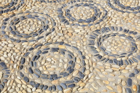 pebbles puzzle texture, concentric circlesの写真素材