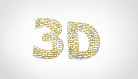 3D font in white background, computer generated imagesの写真素材