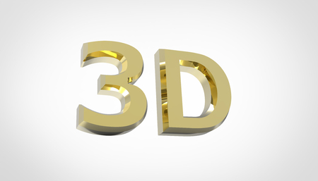 3D font in white backgroundの写真素材