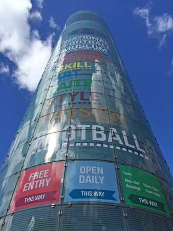 Manchester - July 27: the national football museum, on July 27, 2016, Manchester, England.