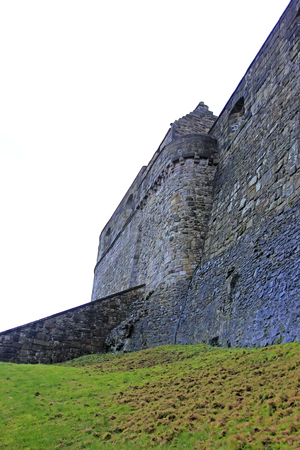 Edinburgh - December 21: Edinburgh castle building scenery, December 21, 2015, Edinburgh, UK.のeditorial素材