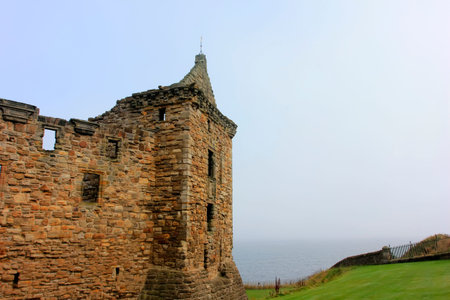 St Andrews - September 15: Ruins of the castle, st Andrews on September 15, 2016, Britain