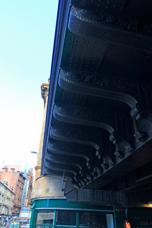 Glasgow buildings decorated eavesのeditorial素材