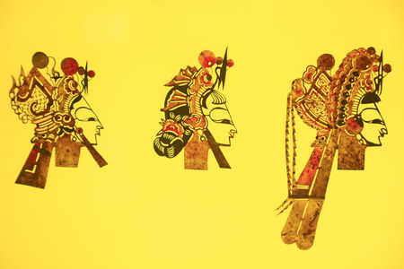 traditional Chinese paper-cut works, closeup of photoのeditorial素材