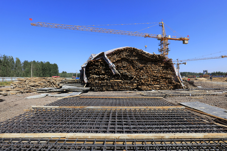 Construction site sceneのeditorial素材