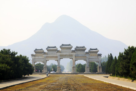 Zunhua - May 23: stone archway building landscape, May 23, 2015, zunhua, hebei province, Chinaのeditorial素材