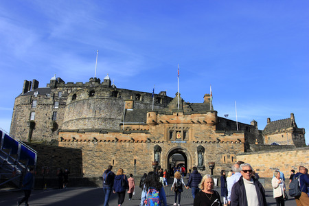 Edinburgh - September 17: city building scenery in Edinburgh castle, September 17, 2016, Edinburgh, UK.のeditorial素材