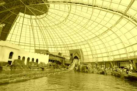 TIANJIN - MAY 17: indoor landscape architecture, Happy Valley, on May 17, 2014, Tianjin, China.のeditorial素材