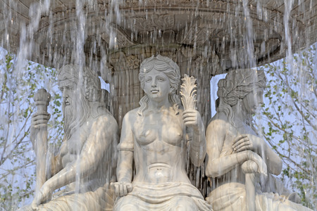 Tangshan city - April 29: Tangshan world horticultural exposition Italian garden Fountain sculpture, April 29, 2016, Tangshan city, chinaのeditorial素材