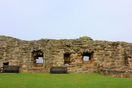 St Andrews - September 15: Ruins of the castle, st Andrews on September 15, 2016, Britainのeditorial素材