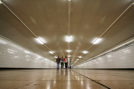 Underground tunnel in beijing, Chinaのeditorial素材