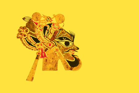 traditional Chinese paper-cut works, closeup of photoの写真素材