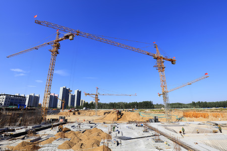 Construction site sceneのeditorial素材