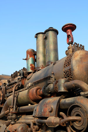 Train sculpture in the park