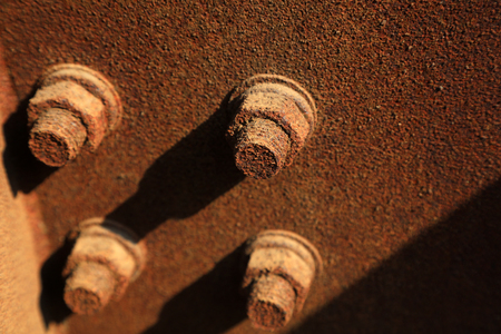Oxidized rusty boltの写真素材