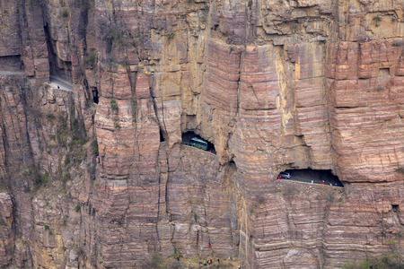 Guoliang hang wall highway, Hui county, Henan province, China 
の写真素材
