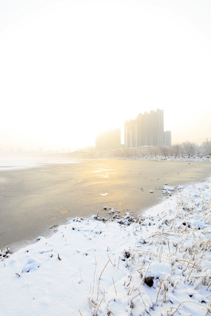 Winter scenery of northern Chinaの写真素材