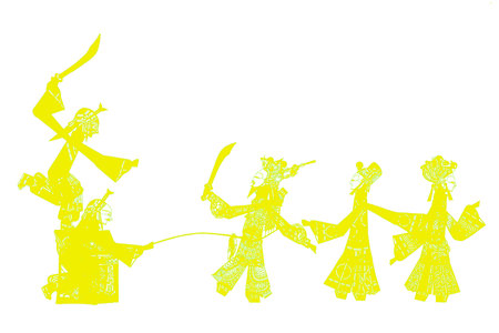 traditional Chinese paper-cut works, closeup of photoのeditorial素材