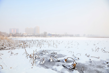Winter scenery of northern Chinaの写真素材