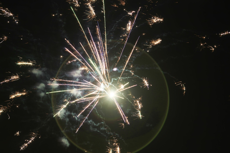 Fireworks in the darkの写真素材