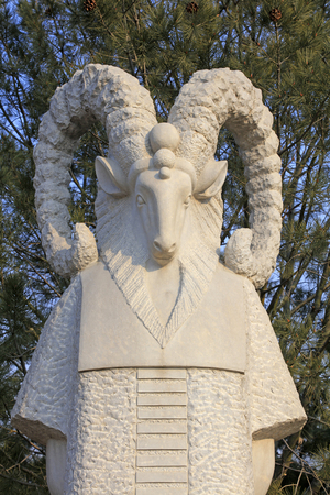 China ancient temple animal sculptureの写真素材