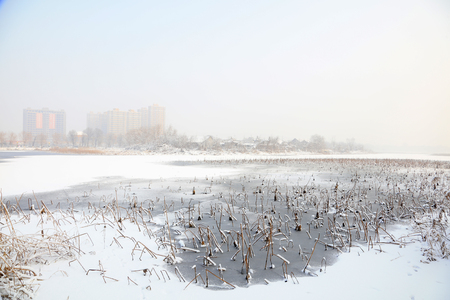 Winter scenery of northern Chinaの写真素材