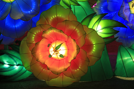 Flowers and plants shape lanternのeditorial素材