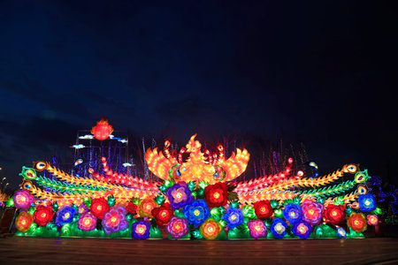 phoenix shape lanternのeditorial素材