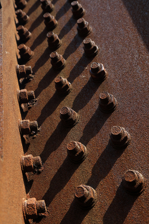 Oxidized rusty boltの写真素材