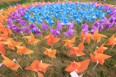 Windmill ring molding in the parkの写真素材