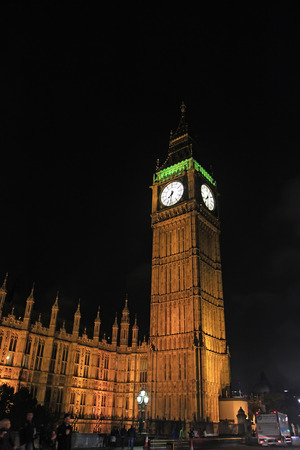 London - October 10, 2015: Big Ben at nightのeditorial素材