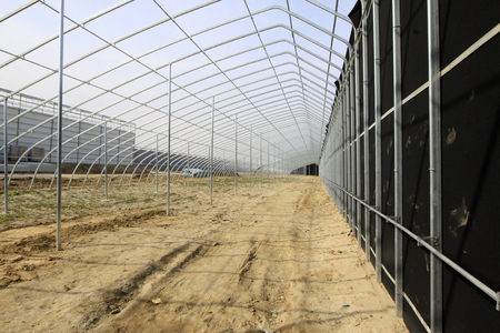Steel frame for greenhouseのeditorial素材