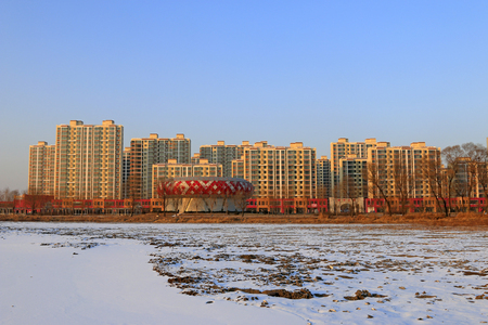 urban snow sceneのeditorial素材