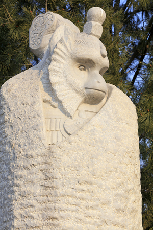 China ancient temple animal sculptureの写真素材