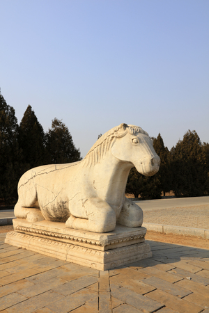 Chinese ancient horse sculpturesの写真素材