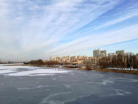 Waterfront City winter sceneryのeditorial素材