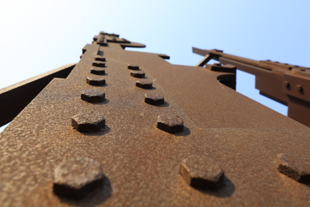 Oxidized rusty metal partsの写真素材