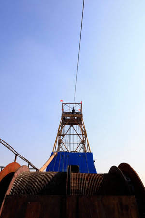 Mine crane in a mining area