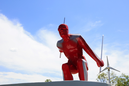 Skiing figure sculptureのeditorial素材