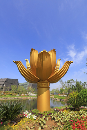 Tangshan City - May 28, 2016: Macao flourishing lotus sculpture miniature landscape, in the park, Tangshan City, Hebei, China

のeditorial素材