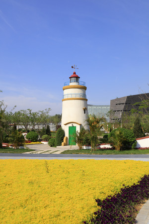 Tangshan City - May 28, 2016: Macao Guia lighthouse miniature landscape, in the park, Tangshan City, Hebei Province, China

のeditorial素材