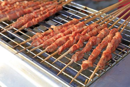 Roast mutton in a restaurantの写真素材