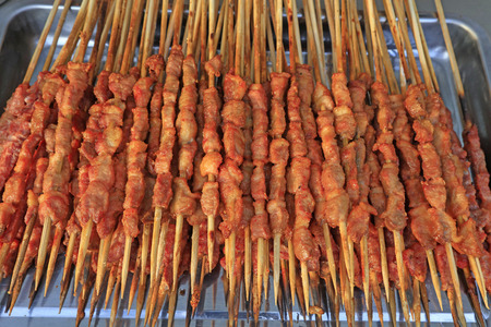 Roast mutton in a restaurantの写真素材