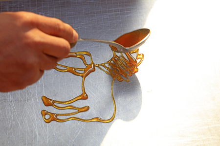 Chinese traditional craftsmanship, Sugar man makingの写真素材