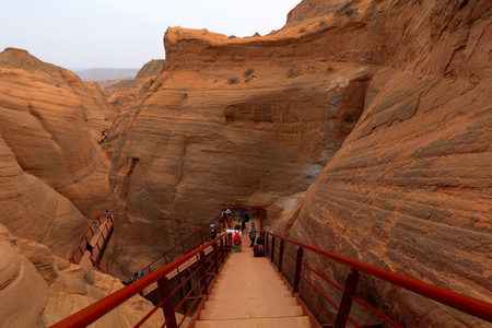 danxia landform scenery, Chinaのeditorial素材