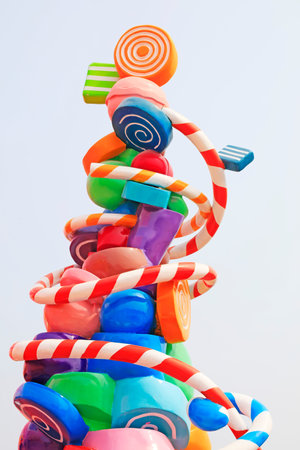 Colorful candy sculpture