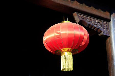 Chinese ancient red lanternの写真素材