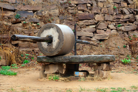 Simple stone bunkersの写真素材